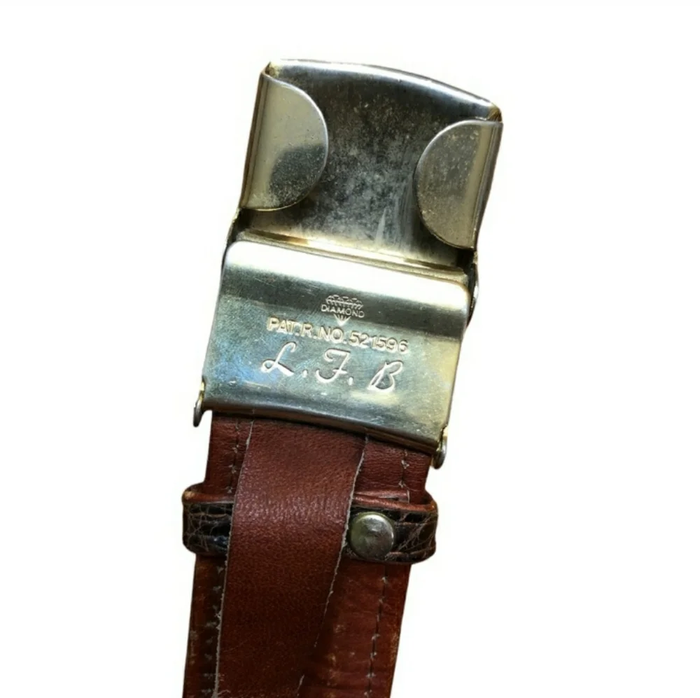 L.F.B. Oxblood Crocodile Belt Self Locking Buckle VintageVintage!